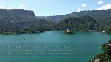 【4K超清风景视频】【斯洛文尼亚 翡翠冰湖 布莱德湖Lake Bled】【MP4/971M】
