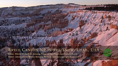 【4K超清风景视频】【美国犹他州 布莱斯峡谷国家公园雪景 Bryce Canyon National Park】【WEBM/2.26G/19分钟/夸克】