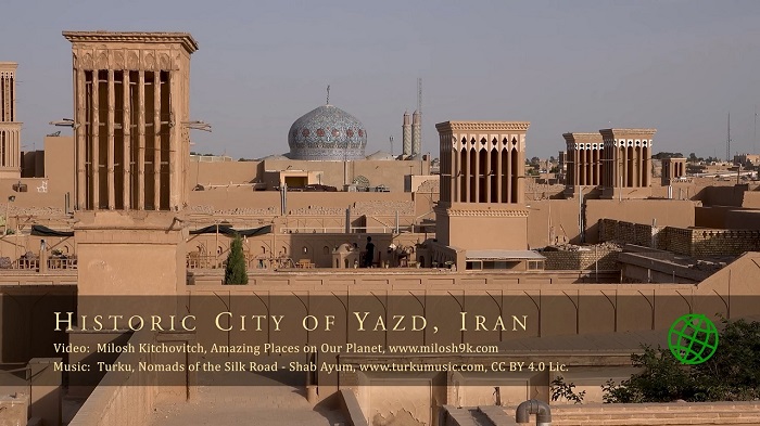 伊朗 亚兹德历史城区 拜火教圣城 Historic City of Yazd Iran 4K超清风景视频下载