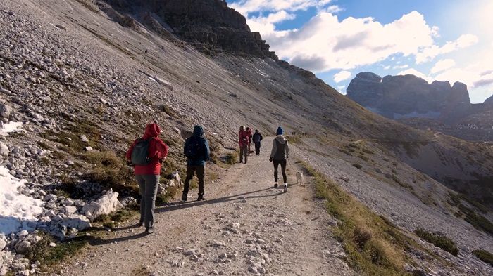 意大利 多洛米蒂山区 拉瓦雷多三尖峰 4K超清风景视频下载